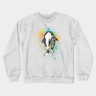 Two Orca whales Color Splash Crewneck Sweatshirt